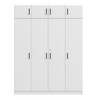 Contemporary 4 Door Wardrobe With 1 Drawer And Top Cabinet