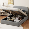 Upholstered Platform Bed With Hydraulic Storage System Upholstered Platform Bed With Hydraulic Storage System