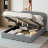 Upholstered Platform Bed With Hydraulic Storage System Upholstered Platform Bed With Hydraulic Storage System