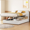Upholstered Platform Bed With Hydraulic Storage System Upholstered Platform Bed With Hydraulic Storage System