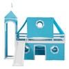 Loft Bed With Slide Tent And Tower Fun Playhouse Design Loft Bed With Slide Tent And Tower Fun Playhouse Design