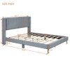 Platform Contemporary Bed With Legs And Upholstered Headboard Platform Contemporary Bed With Legs And Upholstered Headboard