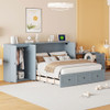 Murphy Bed With USB Port, Large Drawer, And Wardrobe / Desk Combo Versatile Cabinet Bed