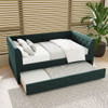 Upholstered Tufted Daybed With Trundle