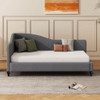 Modern L Shaped Linen Daybed With Legs Modern L Shaped Linen Daybed With Legs
