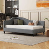 Modern L Shaped Linen Daybed With Legs Modern L Shaped Linen Daybed With Legs