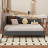 Modern L Shaped Linen Daybed With Legs Modern L Shaped Linen Daybed With Legs