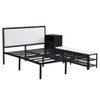Platform Bed With 2 Tier Storage Shelves, Storage Cabinet Platform Bed With 2 Tier Storage Shelves, Storage Cabinet