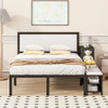 Platform Bed With 2 Tier Storage Shelves, Storage Cabinet Platform Bed With 2 Tier Storage Shelves, Storage Cabinet