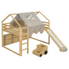 Loft Bed With House Shaped Frame And Tent Loft Bed With House Shaped Frame And Tent
