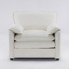 Oversized Reading Armchair With Thick Cushions, High Back Support