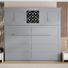 Murphy Wall Bed With Top Cabinets & Wine Rack Murphy Wall Bed With Top Cabinets & Wine Rack