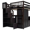 Loft Bed With Stairs, Bookshelf, Drawers, Desk & Wardrobe, Space Saving Multifunctional Furniture Loft Bed With Stairs, Bookshelf, Drawers, Desk & Wardrobe, Space Saving Multifunctional Furniture