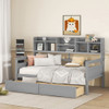 Daybed, Slat Support, With Bedside Shelves And 2 Drawers Daybed, Slat Support, With Bedside Shelves And 2 Drawers