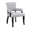Elegant Arm Dining Chair With Brass Nail Head Detailing Elegant Arm Dining Chair With Brass Nail Head Detailing