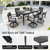 Outdoor Modern Patio Dining Table, Post Tapered Legs, Weatherproof & Rust Free Outdoor Modern Patio Dining Table, Post Tapered Legs, Weatherproof & Rust Free