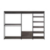 Monica - Wood Walk In Closet System, Modular Design Melamine - Rustic
