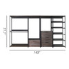 Monica - Wood Walk In Closet System, Powder Coated Metal Frame And Melamine - Rustic