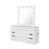 Elisa - Vanity Set With Stool And LED Lights - White