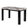 Magaly - Bar Table With Marbled Top Detail And Scalloped Edges - Dark Gray