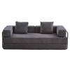 Floor Couch, Convertible Floor Sofa Bed With Pillow Back Support Armrest