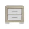 Elsa - 2 Toned Nightstand With Bar Handle And Spacious Drawers
