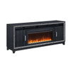 Almera - Fireplace With Adjustable Temperature And LED Options - Dark Gray