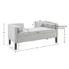 Upholstered Accent Bench With Open Back - Gray