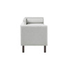 Upholstered Accent Bench With Open Back - Gray