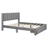 Storage Elegant Upholstered Platform Bed With Drawer