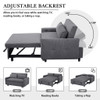 Pull-Out 2 Seat Modern Sleeper Sofa With 2 Throw Pillows And USB Ports Pull-Out 2 Seat Modern Sleeper Sofa With 2 Throw Pillows And USB Ports