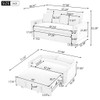 Pull-Out 2 Seat Modern Sleeper Sofa With 2 Throw Pillows And USB Ports Pull-Out 2 Seat Modern Sleeper Sofa With 2 Throw Pillows And USB Ports