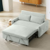 Pull-Out 2 Seat Modern Sleeper Sofa With 2 Throw Pillows And USB Ports Pull-Out 2 Seat Modern Sleeper Sofa With 2 Throw Pillows And USB Ports