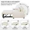 Pull-Out 2 Seat Modern Sleeper Sofa With 2 Throw Pillows And USB Ports Pull-Out 2 Seat Modern Sleeper Sofa With 2 Throw Pillows And USB Ports