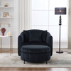 Oversized Velvet Swivel Barrel Accent Chair And Ottoman Set With Storage Oversized Velvet Swivel Barrel Accent Chair And Ottoman Set With Storage
