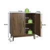 Sideboard Buffet Cabinet With Carved Doors And Adjustable Layer Board