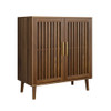 Grille Striped Sideboard Buffet Cabinet With Storage