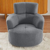 360° Swivel Chair Upholstered Accent Barrel Chair With Adjustable Headrest 360° Swivel Chair Upholstered Accent Barrel Chair With Adjustable Headrest