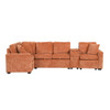 Contemporary L Shaped Convertible Sofa Bed With Pull Out Bed, Cup Holders, And Storage Contemporary L Shaped Convertible Sofa Bed With Pull Out Bed, Cup Holders, And Storage