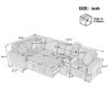 Contemporary L Shaped Convertible Sofa Bed With Pull Out Bed, Cup Holders, And Storage Contemporary L Shaped Convertible Sofa Bed With Pull Out Bed, Cup Holders, And Storage