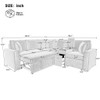 Contemporary L Shaped Convertible Sofa Bed With Pull Out Bed, Cup Holders, And Storage Contemporary L Shaped Convertible Sofa Bed With Pull Out Bed, Cup Holders, And Storage