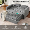 Upholstered Sleeper Bed Sofa With Dual USB Charging, Adjustable Backrest