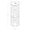 6 Shelf Lighted Corner Curio Cabinet With Adjustable Tempered Glass Shelves And Mirror Back (E26 Light Bulb Not Included)
