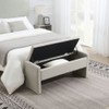Modern Upholstered Large Bed End Bench With Storage