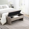Modern Upholstered Large Bed End Bench With Storage