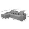 Modern L Shaped Sectional Sofa With Adjustable Configurations Modern L Shaped Sectional Sofa With Adjustable Configurations