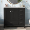 Bathroom Vanity With Ceramic Sink Combo, Abundant Storage Cabinet 2 Soft Close Doors And 5 Drawers Bathroom Vanity With Ceramic Sink Combo, Abundant Storage Cabinet 2 Soft Close Doors And 5 Drawers