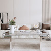 American Vintage Industrial Coffee Table, Double Tier Design American Vintage Industrial Coffee Table, Double Tier Design