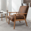 Wide Classic Mid-Century Modern Arm Chair - Light Brown Wide Classic Mid-Century Modern Arm Chair - Light Brown
