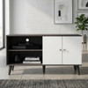 Amidon - TV Stand, With 2 Storage Shelves And 1 Cabinet
